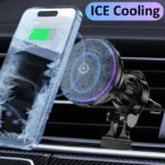 Ice Cooling Magnetic Wireless Car Charger Fast Charging Station for iPhone