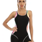 2023 Patchwork Sport One Piece Swimsuit Plus Size Swimwear Women Professional Sport Bathing Suit
