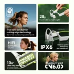 Choice Lenovo S102 Wireless Bone Conduction IPX6 Waterproof Sports Earbuds - Image 6
