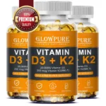 Vitamin D3 K2 Capsule - 20,000 IU Vitamin D3 Promotes Strong Bones, Calcium Absorption, Teeth, Heart