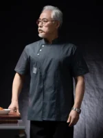 Catering Cooking White Shirt Restaurant Kitchen Chef T-shirt Baker Work Uniform Waiter - Image 3