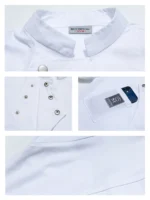 Catering Cooking White Shirt Restaurant Kitchen Chef T-shirt Baker Work Uniform Waiter - Image 6