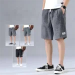 Ice Silk Shorts Men's Thin Sports Cropped Pants Loose Straight Leg