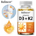 Vitamin D3 5000 IU & K2 MK7 100mcg, Infused with Virgin Coconut Oil, 2 in 1 Formula, Non-GMO | No Gluten