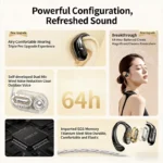 Wireless Bluetooth 5.3 Earhook Earphone LED Display Sports Earhook Noise Cancelling - Image 4