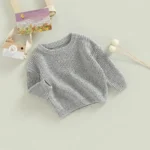 Children s Unisex Fall Sweater Vibrant Polka Dots Design with Long Sleeves - Image 4