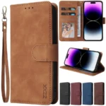 ZZXX Leather Wallet Phone Case For iPhone 16e 16 Pro Max 15 14 13 Mini 1