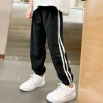 1/3 Pieces Children's summer solid color basic sports pants boys casual Joker - Image 3