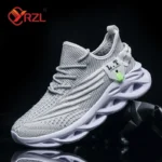 YRZL Men Sports Running Black Jogging Shoes Casual Sneakers - Image 3