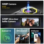 Ulefone Armor Mini 20T Pro 5G 4.7" Display Rugged Phone Android 14 LED Light - Image 6
