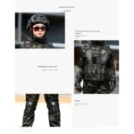 Tactical Military Uniform for Children's Day Camouflag Disguise Adult Boy Soldier Army Suit - Image 6