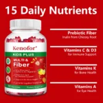 Kids Multivitamin Gummies with Vitamins A/C/D3 & Zinc - Immunity, Brain & Growth Support - Image 3