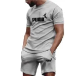 Summer Men's Sets Fashion Tracksuit Men Short Sleeve T Shirts - Image 3