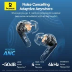 Baseus EP10 Pro ANC Earbuds Wireless Bluetooth 6.0  50dB Realtime Adaptive Ear buds - Image 2