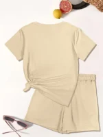 2026 Summer Women's Suit Fashion Sporty Comfortable Soft 3D Letter Pattern - Image 2