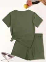 2026 Summer Women's Suit Fashion Sporty Comfortable Soft 3D Letter Pattern - Image 6
